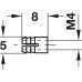 Sleeve with M4 Internal Thread for Ø 5 mm Hole For drill hole Ø 5 mm Length 8 mm
