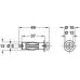 Metal Cavity Fixing Fischer HM6 Length 37 mm for board thickness of 6-15 mm drill Ø 12 mm min. drill hole depth 45 mm