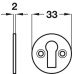 Escutcheons Plain Standard Keyway Face Fixing Brass Polished chrome