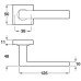 Lever Handles on Square Roses 304 Stainless Steel Metro Startec Satin