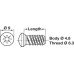 Varianta Screw Raised Head Ø 5 mm PZ2 Length 13.5 mm nickel plated