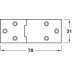Table Hinge 78 x 31 mm for Table Flaps or Cabinet Door Front Flaps Bright zinc-plated