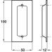 Pull Handle Flush 100 x 50 mm Stainless Steel Concealed fixing Satin