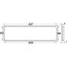 Ventilation Grille for Recess Mounting with Flanged Rim Straight-edged Ventilation area  60 cm2 length 227 mm recessed length 220 mm height 68 mm recessed height 60 mm white