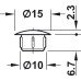 Cover Cap Plastic for Blind Holes Ø 10 mm For push fitting Fawn brown RAL 8007