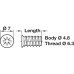 Varianta Screw Countersunk Head Ø 5 mm Nickel Plated Steel Length 10.5 mm PZ2