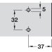 Mounting Plate for Häfele Click On Concealed Hinges One Part Plate Height 0 mm Pre-mounted euro screw fixing