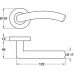 Lever Handles on Round Roses Zinc Alloy Pitsford Designed for interior doors Satin nickel