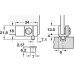 Glass Door Hinge 90° Pivot Unsprung for Max. Glass Thickness 6.7 mm For glass/wood constructions inset mounting Black