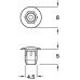 Cover Cap Plastic for Ø 5 mm Blind holes For push fitting Light grey (RAL 7035)