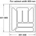 Plastic Cutlery Insert for Cabinet Depth 600 mm for Cabinet Width 300-600 mm For cabinet width 500 mm