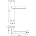 Lever Handles Mitred on Backplates for Bathroom Lock Brass With WC release and inside turn Polished/satin chrome