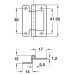 Flush Hinge Cranked Length 50 mm Steel Ideal for caravans and mobile homes Florentine bronzed
