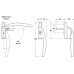 Window Handle Espagnolette Lockable Zinc Alloy Suitable for timber or PVCu windows Satin chrome right hand