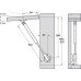 Automatic Opening Lid Stay for Wooden/Aluminium Frame Doors Length 244 mm 50N