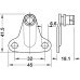 Mounting Bracket for Mounting Lid Stay to Cabinet Steel For edge distance (cabinet) 28 mm