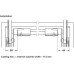 Cross Bar for E-Drive to suit Free Up and Free Swing E For side panel thickness of 16–19 mm For cabinet width 1200 mm
