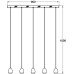 LED Ceiling Bar Pendant Adjustable Rated IP20 5 Light Terrene Mains voltage Gold finish