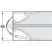 Flap and Table Hinge Folding Leaf Recess-mounted Wood thickness 18 mm Dim A 25 mm Dim B 47 mm
