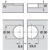 Flap Hinge 90° Plano Medial Zinc Alloy For screw fixing Dim x: 16 mm nickel plated