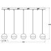 LED Ceiling Bar Pendant Adjustable Rated IP20 5 Light Eclipse Mains voltage Copper finish