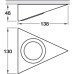 LED Wedge Light 12 V Triangular Rated IP 20 2.4 W Loox Compatible Brushed nickel plated finish light colour 6500 K