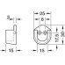 Rail End Support Plastic for use with Oval Wardrobe Rails 15 mm Wide Screw fixing White finish
