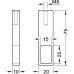 Rail Centre Support for use with Square Wardrobe Rails Matt brushed finish