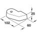 Cover Cap for Single Action Bottom Strap Aluminium Geze Right hand satin stainless steel