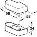 Cover Cap for Single Action Top Centre Aluminium Geze Satin stainless steel