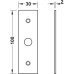 Flat Strike Plate for Deadlock Brass Minima Satin chrome plated