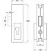 Patch Fitting Lock with Profile Cylinder Aperture Startec For left or right hand use Matt stainless steel finish