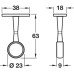 Rail Centre Bracket Ø 19 mm Zinc Alloy White finish