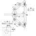 Fixed Panel System 3 Way Glass to Glass Connector Bonomi 304 grade stainless steel Satin stainless steel finish