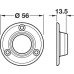 Rail Socket Deluxe Ø 25 mm Steel White finish