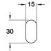 Wardrobe Rail Length 1800 mm Height 30 mm Width 15 mm Steel New number for 801.19-0112
