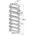 Shoe Rack Extending and Rotating for Tall Cabinets Black finish frame
