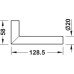 Door Terminal Set for Hotel Guest Room Doors DT 710 Dialock L-shaped lever handle satin stainless steel