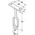 Rail Centre Support Chrome for use with Oval Wardrobe Rails 15 mm Wide Zinc alloy