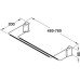 Shoe Rack Width Adjustable 480-750 mm Steel and plastic Chrome plated rail grey fixing components