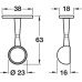 Rail End Bracket Ø 19 mm Zinc Alloy White finish