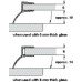 Shower Seal H-Profile for Overlapping Shower Door Arrangement Length 2010 mm Suitable for toughened glass doors 6-8 mm thick Transparent PVC finish
