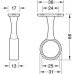 Rail Centre Support for use with Ø 25 mm Wardrobe Rails Zinc alloy Chrome plated finish