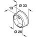 Wardrobe Rail Socket for use with Ø 25 mm Wardrobe Rails Chrome plated finish