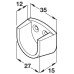 Rail End Support for use with Ø 20 mm Wardrobe Rails Screw Fixing White finish