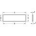 Ventilation Grille for Recess Mounting with Flanged Rim Straight-edged Ventilation area  23 cm2 length 175 mm recessed length 170 mm height 41 mm recessed height 35 mm brown