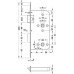 Bathroom Lock Mortice 78 mm Locking Centres Stainless Steel Startec For fire resistant/smoke control doors Backset 55 mm case size 84 mm square forend satin stainless steel