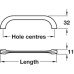 Pull Handle Zinc Alloy Fixing Centres 128-320 mm Ceylon Brushed nickel finish fixing centres 128 mm