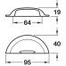 Cup Pull Handle Brass Fixing Centres 64 mm Jude Antique copper
