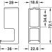Hook for Straight-Edged Wardrobe Rail Häfele Dresscode Plastic Umber grey